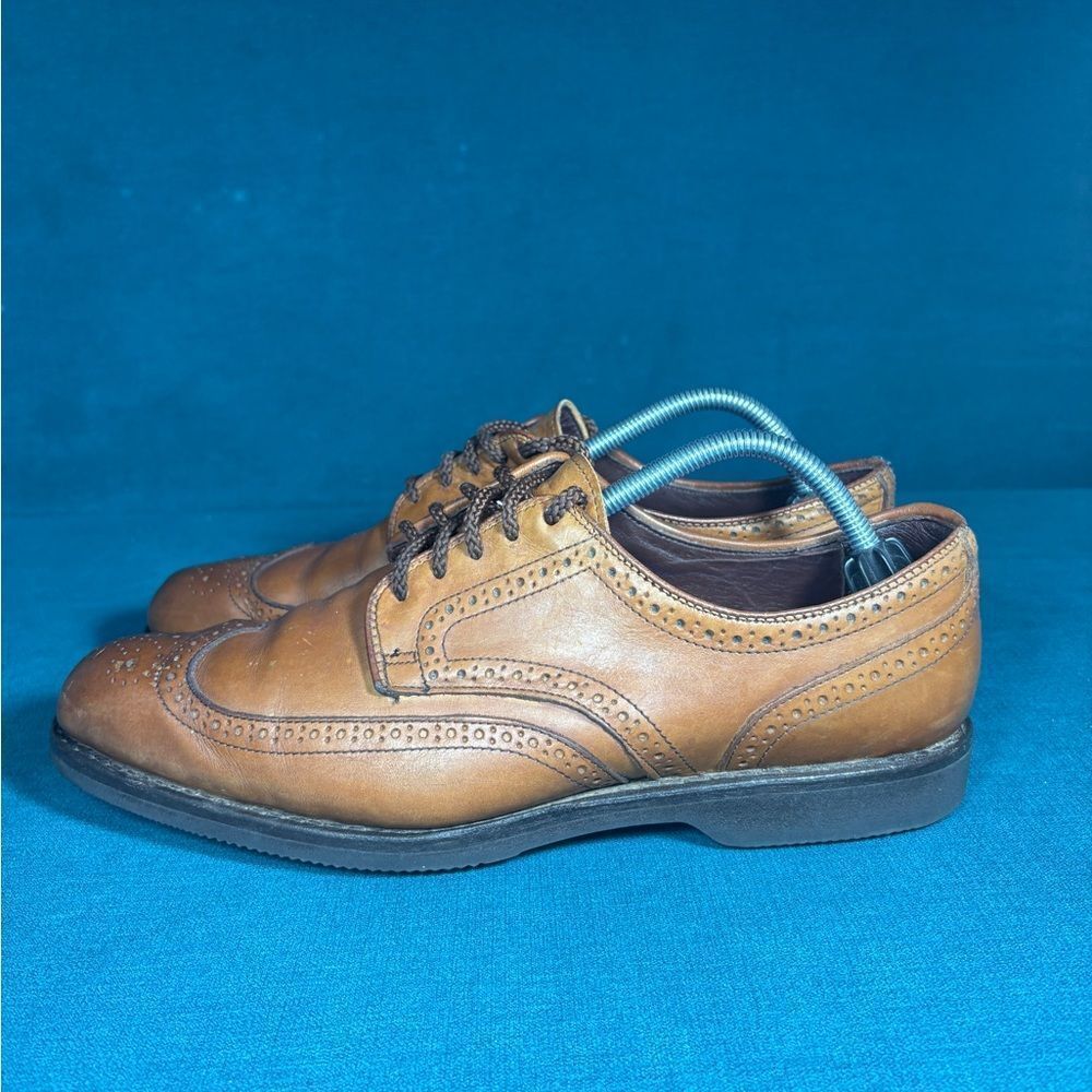 Allen Edmonds Strand Wingtip Oxford Brown Leather Dress Shoes Men’s 10.5 B USA